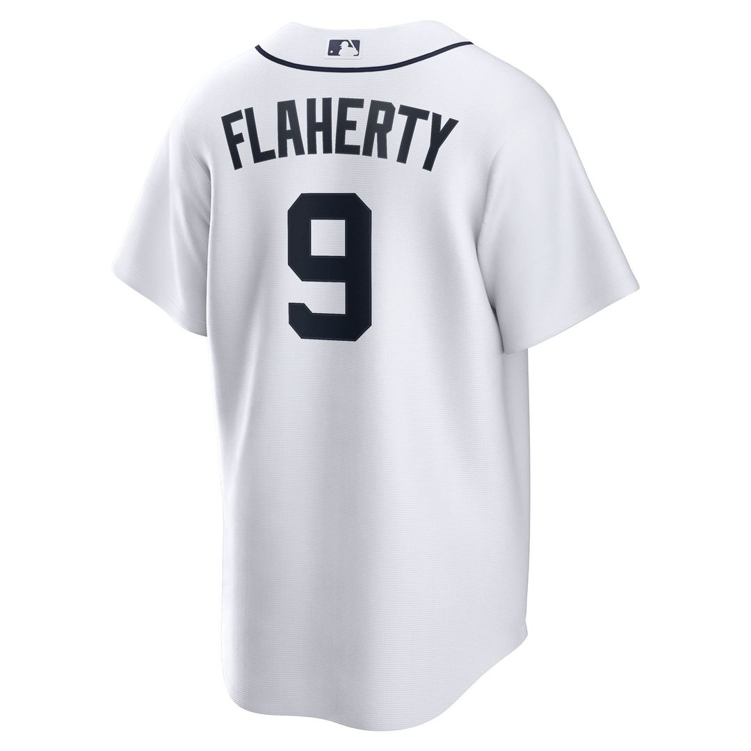 Detroit Tigers Jack Flaherty Nike Home Replica Jersey - White MLB Team Jersey Baseball Fan Apparel
