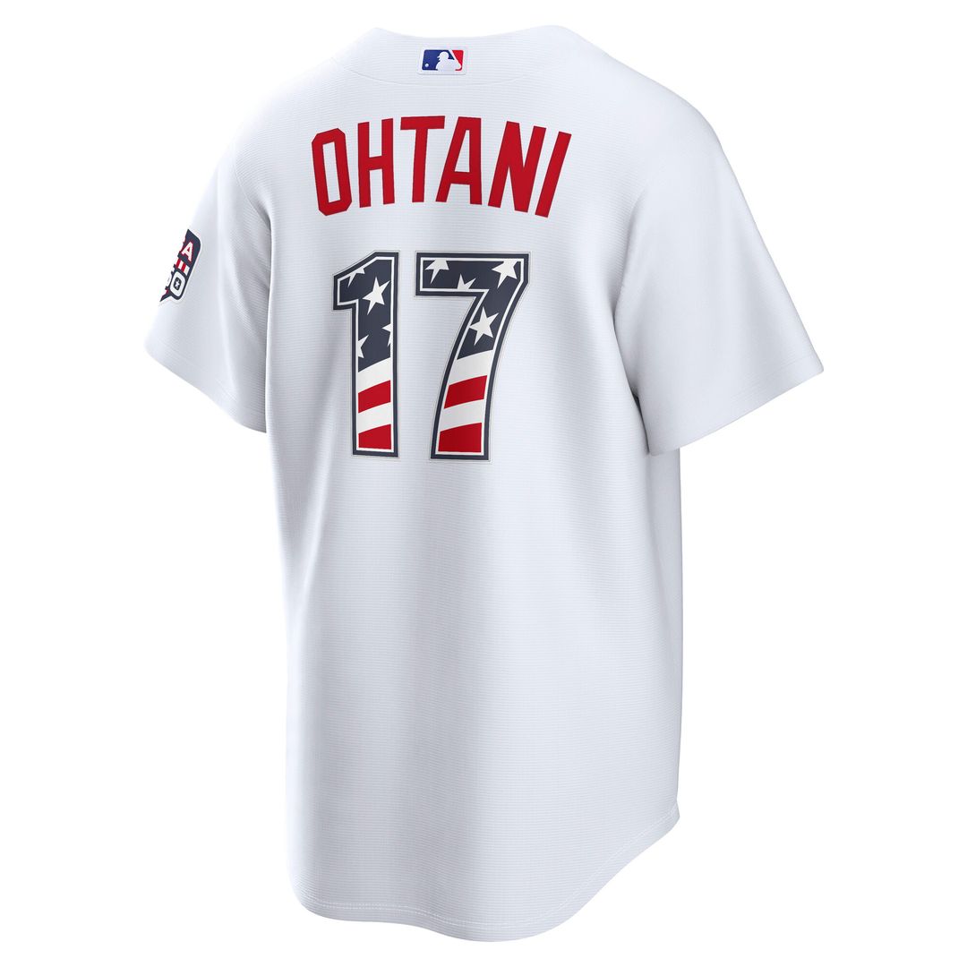 Los Angeles Dodgers Shohei Ohtani Nike USA 250 Fourth of July Home Stadium Jersey - White MLB Team Jersey Baseball Fan Apparel