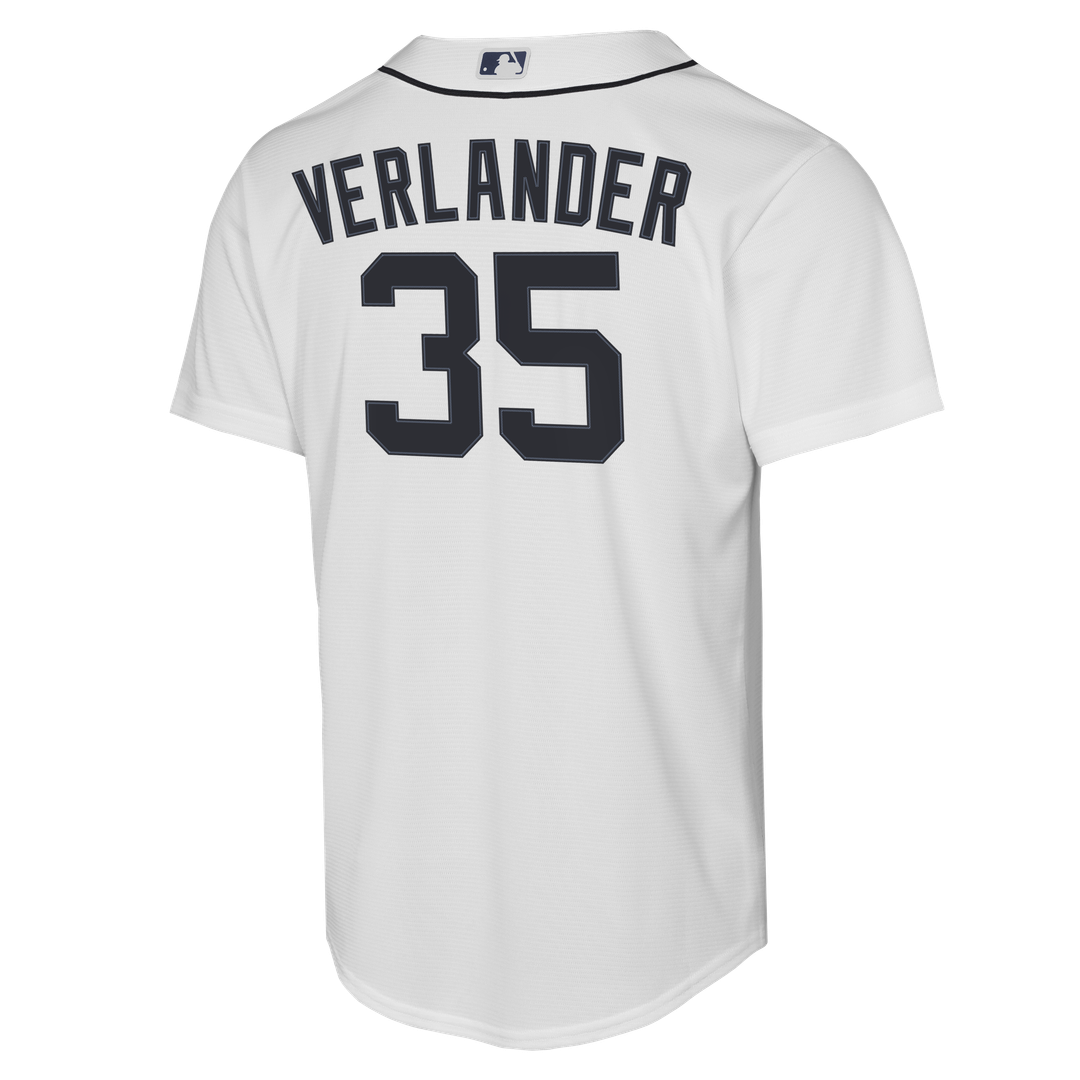 Detroit Tigers Justin Verlander Nike Youth Home Replica Jersey - White MLB Team Jersey Baseball Fan Apparel