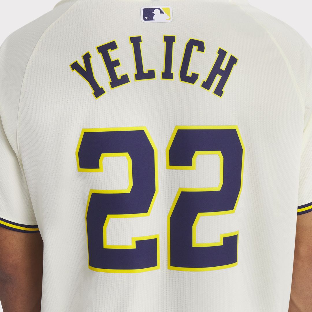 Milwaukee Brewers Christian Yelich Nike Home Limited Player Jersey - Cream MLB Team Jersey Baseball Fan Apparel