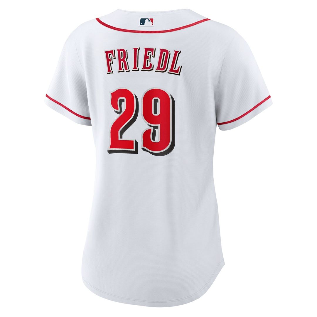 Cincinnati Reds TJ Friedl Nike Women's Home Replica Jersey - White MLB Team Jersey Baseball Fan Apparel