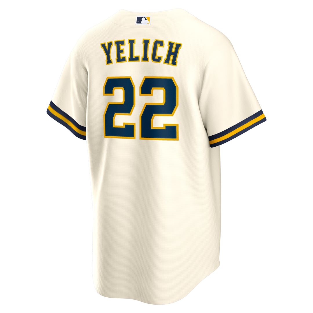 Milwaukee Brewers Christian Yelich Nike Home Replica Jersey - White MLB Team Jersey Baseball Fan Apparel
