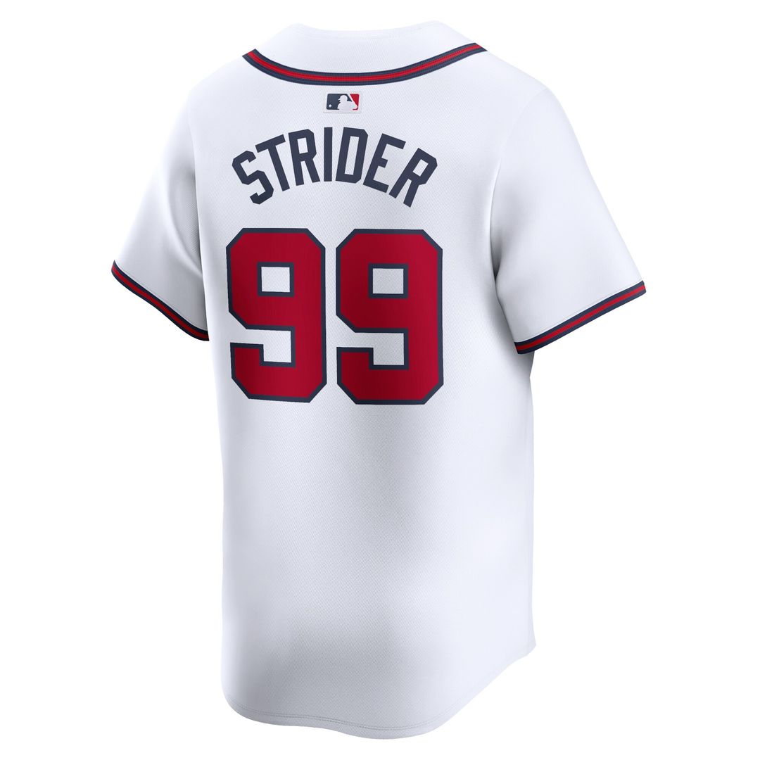 Atlanta Braves Spencer Strider Nike Home Limited Player Jersey - White MLB Team Jersey Baseball Fan Apparel
