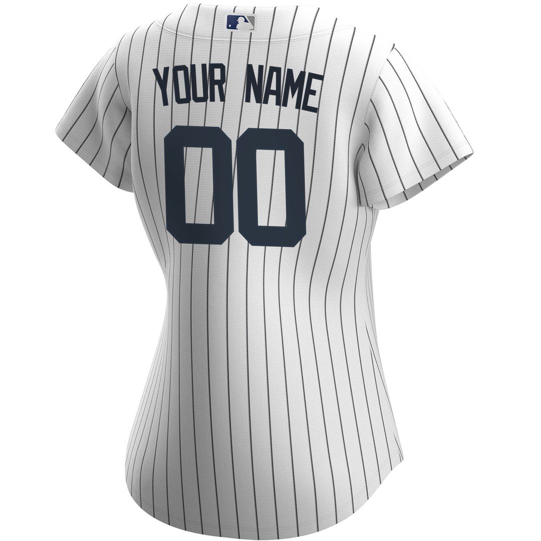 New York Yankees Nike Women's Home Replica Custom Jersey - White MLB Team Jersey Baseball Fan Apparel