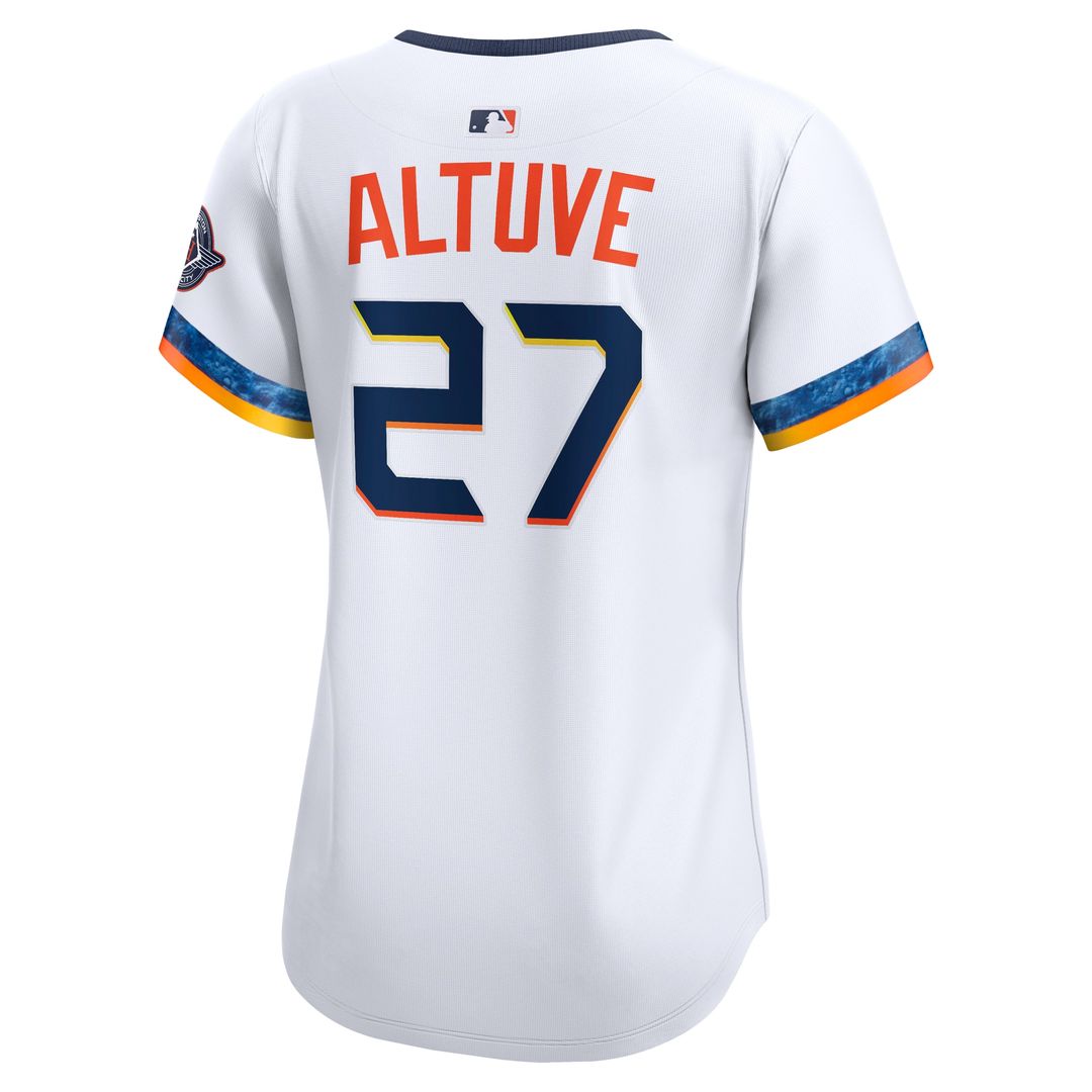 Houston Astros Jose Altuve Nike Women's 2025 City Connect Limited Jersey - White MLB Team Jersey Baseball Fan Apparel