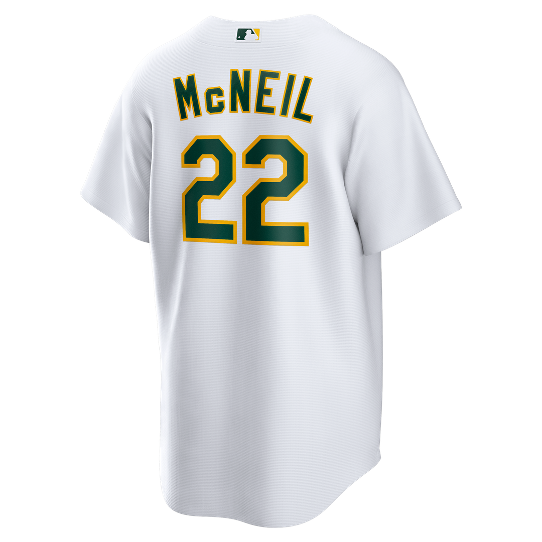 Athletics Jeff McNeil Nike Home Replica Jersey - White MLB Team Jersey Baseball Fan Apparel