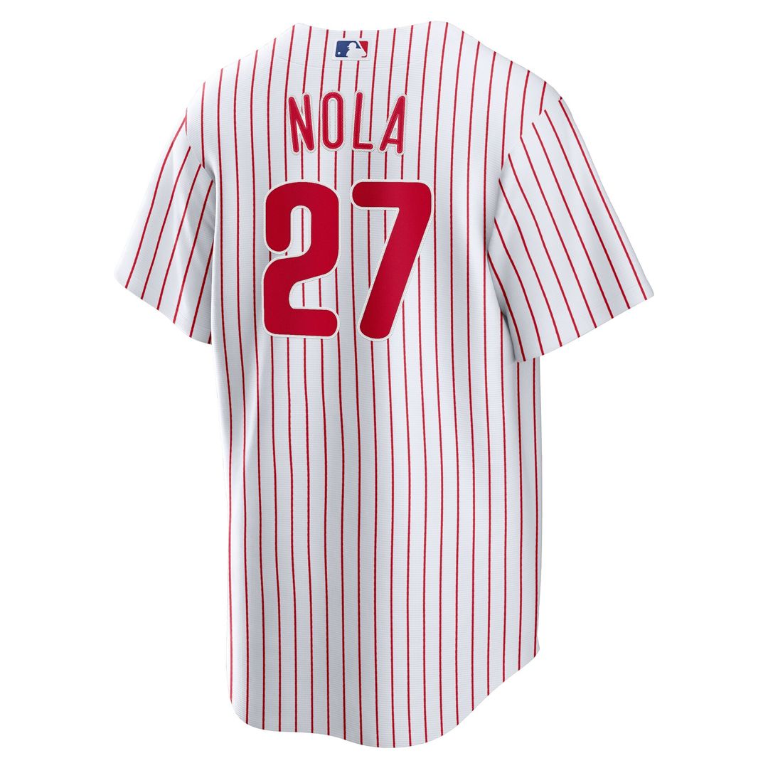 Philadelphia Phillies Aaron Nola Nike Home Replica Player Name Jersey - White MLB Team Jersey Baseball Fan Apparel