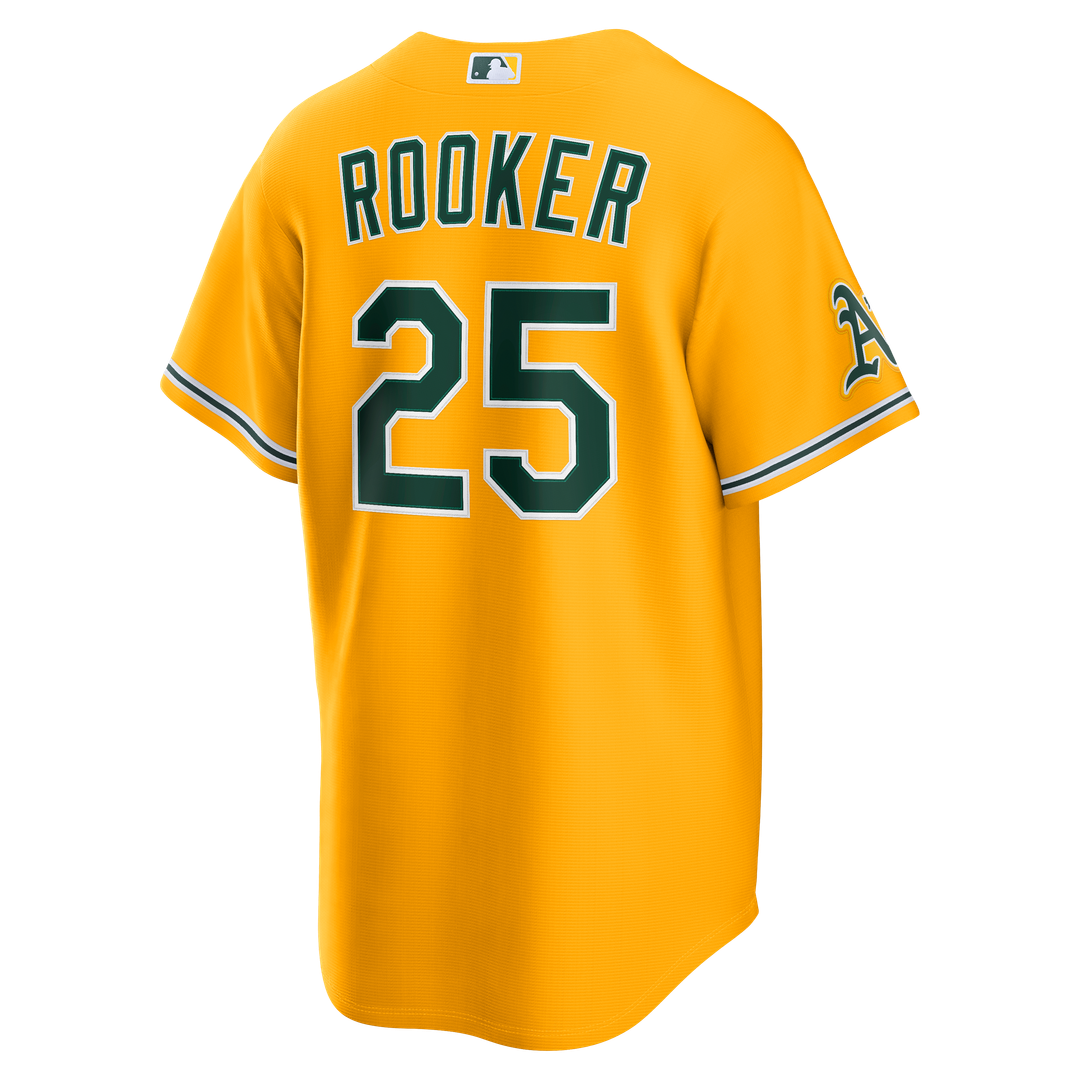 Athletics Brent Rooker Nike Alternate Stadium Jersey - Gold MLB Team Jersey Baseball Fan Apparel