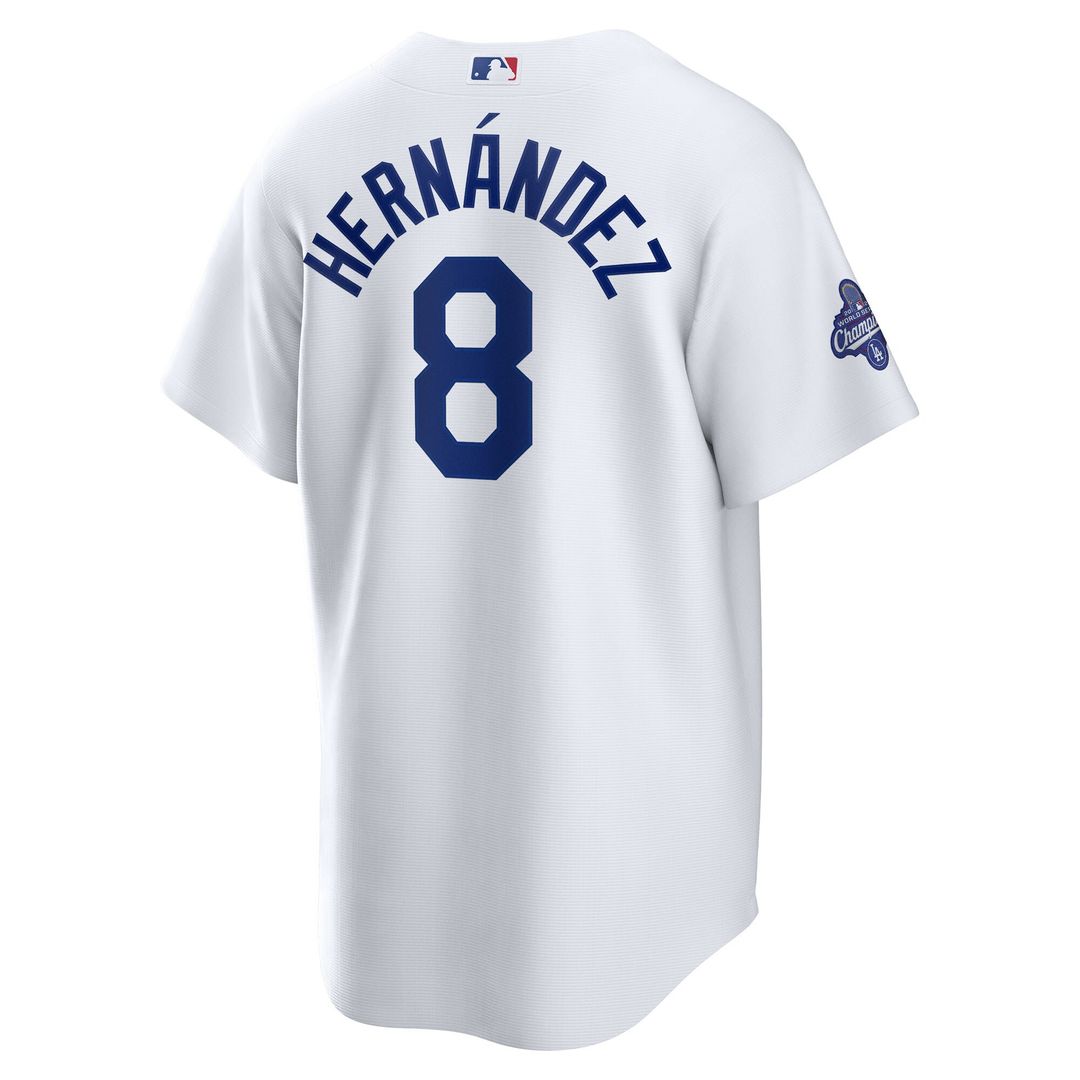 Los Angeles Dodgers Enrique Hernández Nike Home 2025 World Series Champions Replica Jersey - White MLB Team Jersey Baseball Fan Apparel