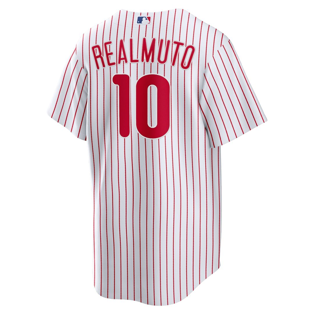 Philadelphia Phillies JT Realmuto Nike Home Replica Player Name Jersey - White MLB Team Jersey Baseball Fan Apparel