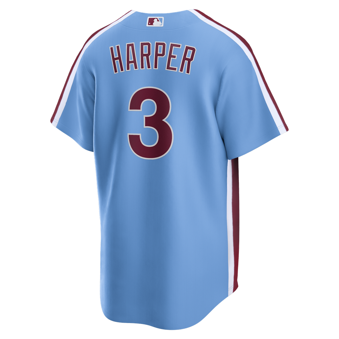 Philadelphia Phillies Bryce Harper Nike Alternate Replica Jersey - Light Blue MLB Team Jersey Baseball Fan Apparel