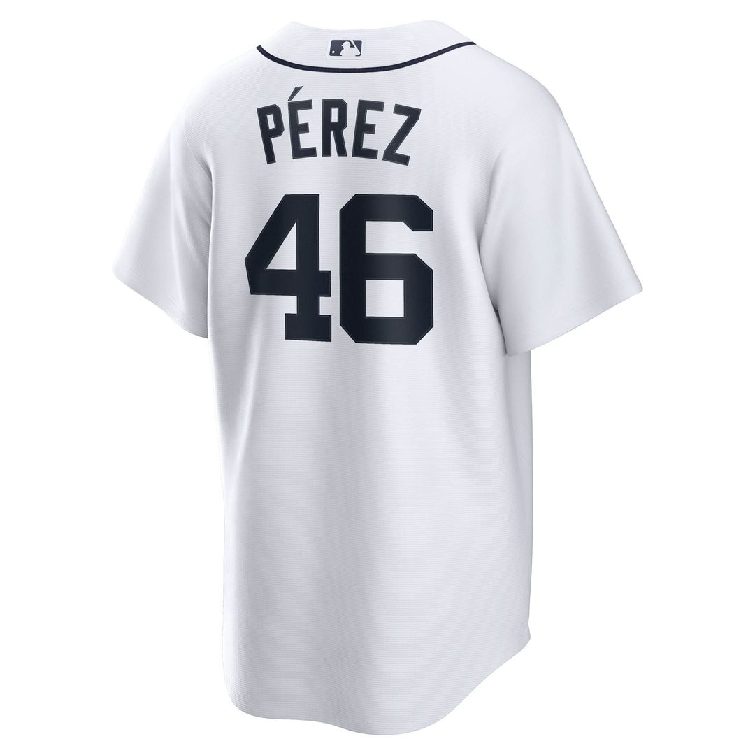 Detroit Tigers Wenceel Pérez Nike Home Replica Jersey - White MLB Team Jersey Baseball Fan Apparel