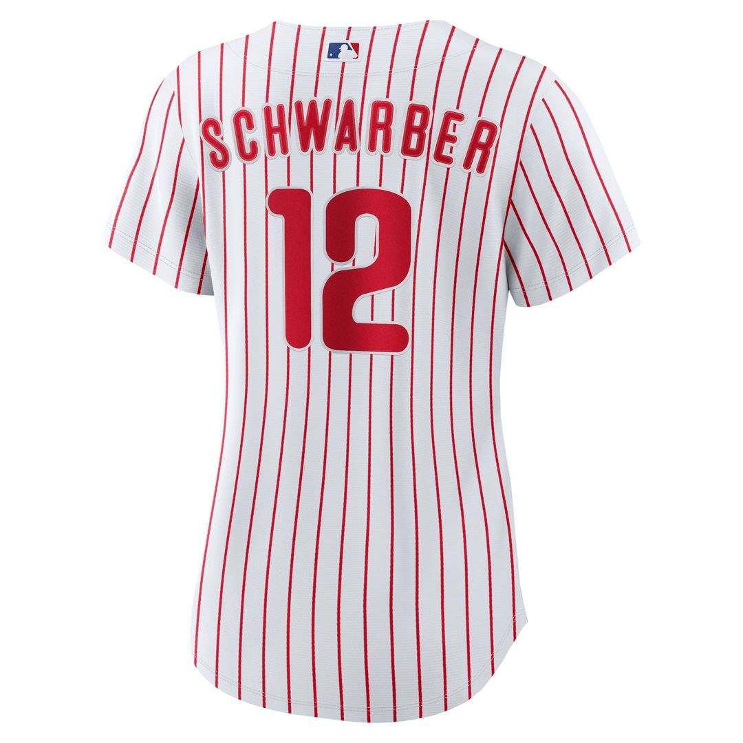 Philadelphia Phillies Kyle Schwarber Nike Women's Home Replica Jersey - White MLB Team Jersey Baseball Fan Apparel