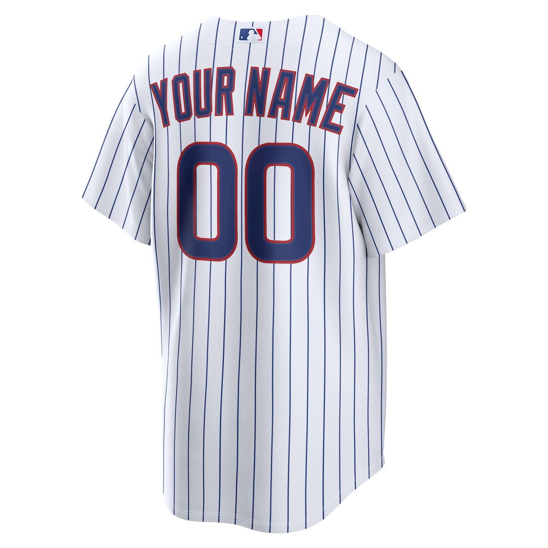 Chicago Cubs Nike Home Replica Custom Jersey - White MLB Team Jersey Baseball Fan Apparel