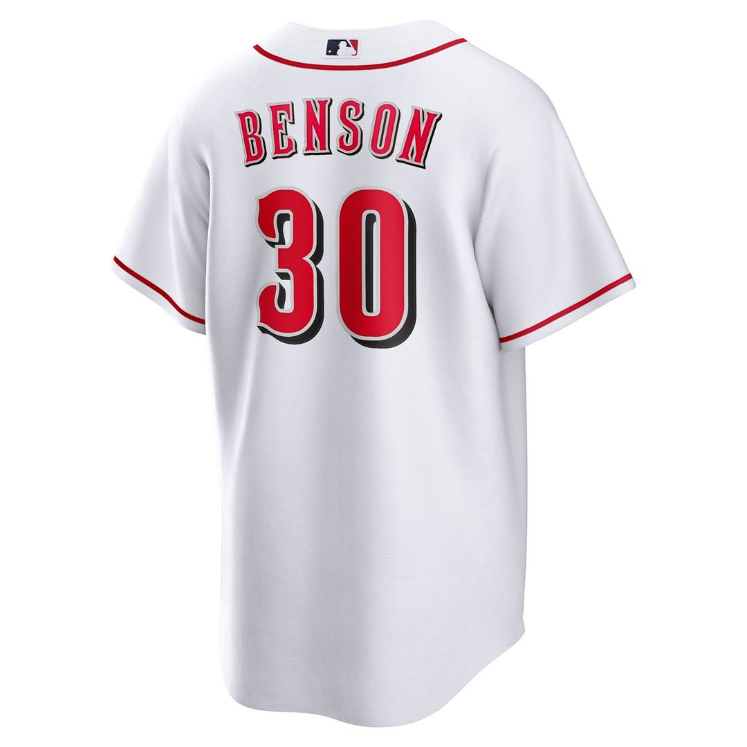 Cincinnati Reds Will Benson Nike Home Replica Jersey - White MLB Team Jersey Baseball Fan Apparel