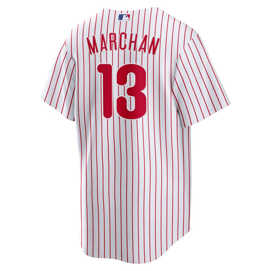 Philadelphia Phillies Rafael Marchán Nike Home Replica Jersey - White MLB Team Jersey Baseball Fan Apparel