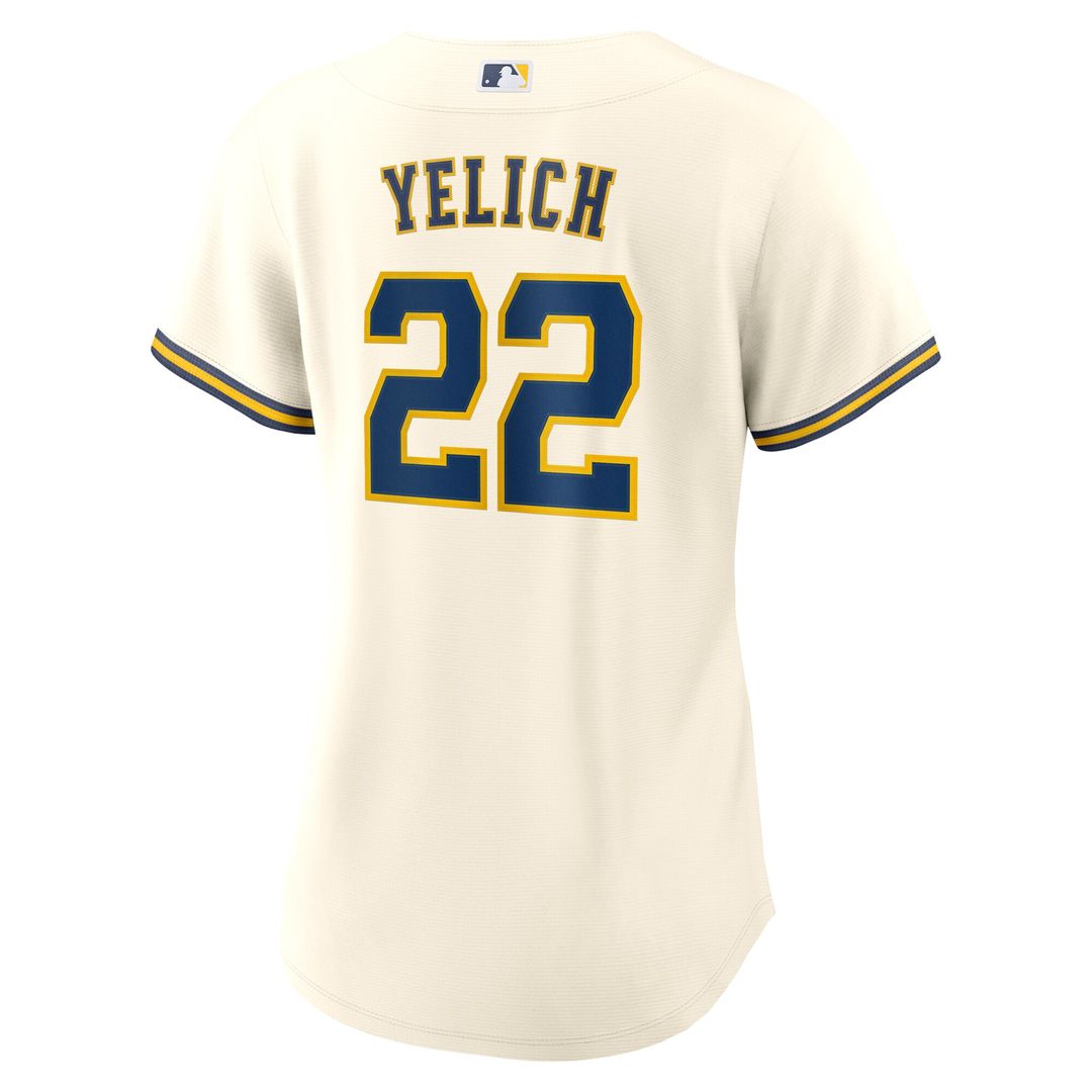 Milwaukee Brewers Christian Yelich Nike Women's Home Replica Jersey - White MLB Team Jersey Baseball Fan Apparel