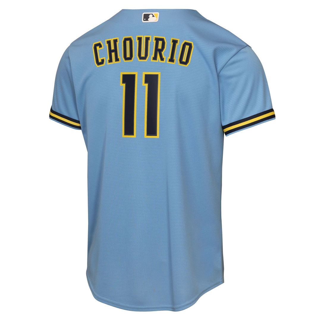 Milwaukee Brewers Jackson Chourio Nike Youth Road Replica Jersey - Light Blue MLB Team Jersey Baseball Fan Apparel