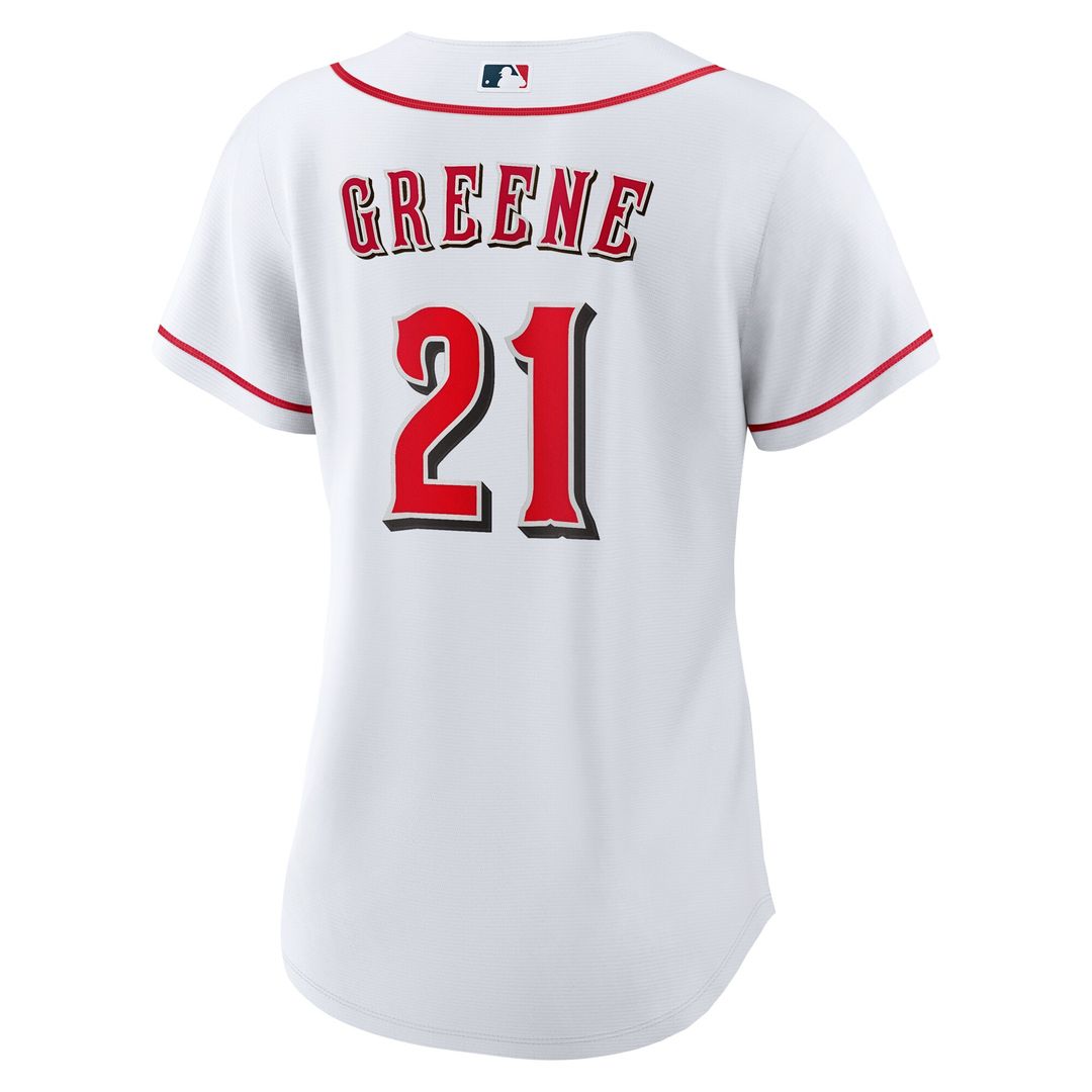Cincinnati Reds Hunter Greene Nike Women's Home Replica Jersey - White MLB Team Jersey Baseball Fan Apparel