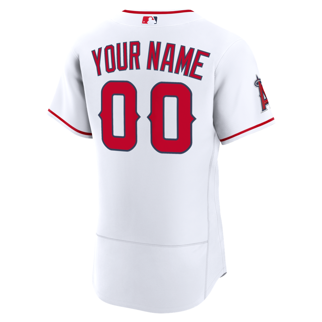 Los Angeles Angels Nike Home Authentic Custom Jersey - White MLB Team Jersey Baseball Fan Apparel