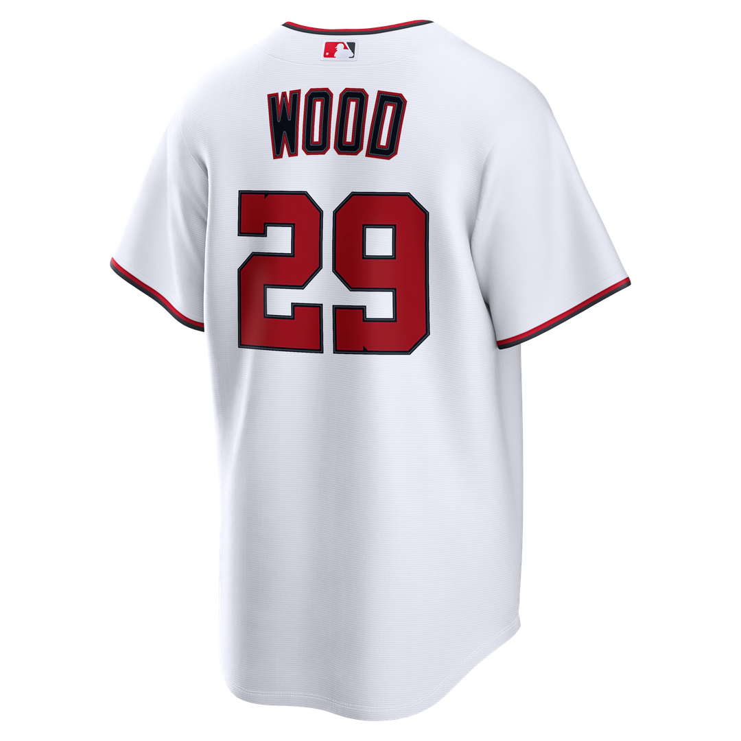Washington Nationals James Wood Nike Home Replica Jersey - White MLB Team Jersey Baseball Fan Apparel