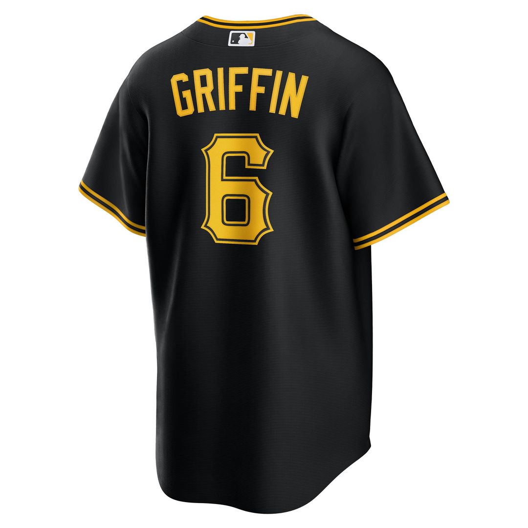 Pittsburgh Pirates Konnor Griffin Nike Alternate Replica Jersey - Black MLB Team Jersey Baseball Fan Apparel
