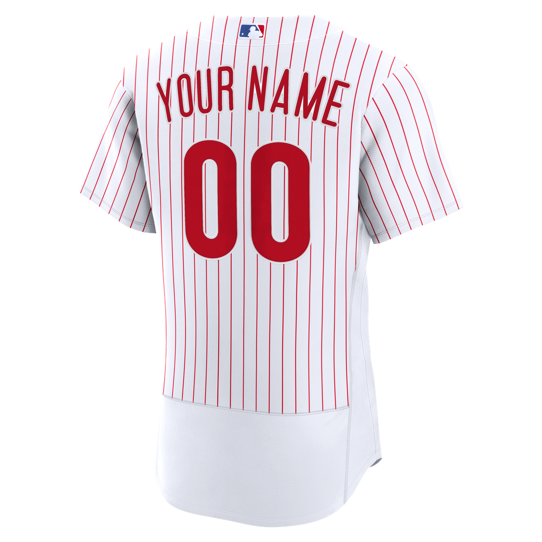 Philadelphia Phillies Nike Home Authentic Custom Jersey - White MLB Team Jersey Baseball Fan Apparel