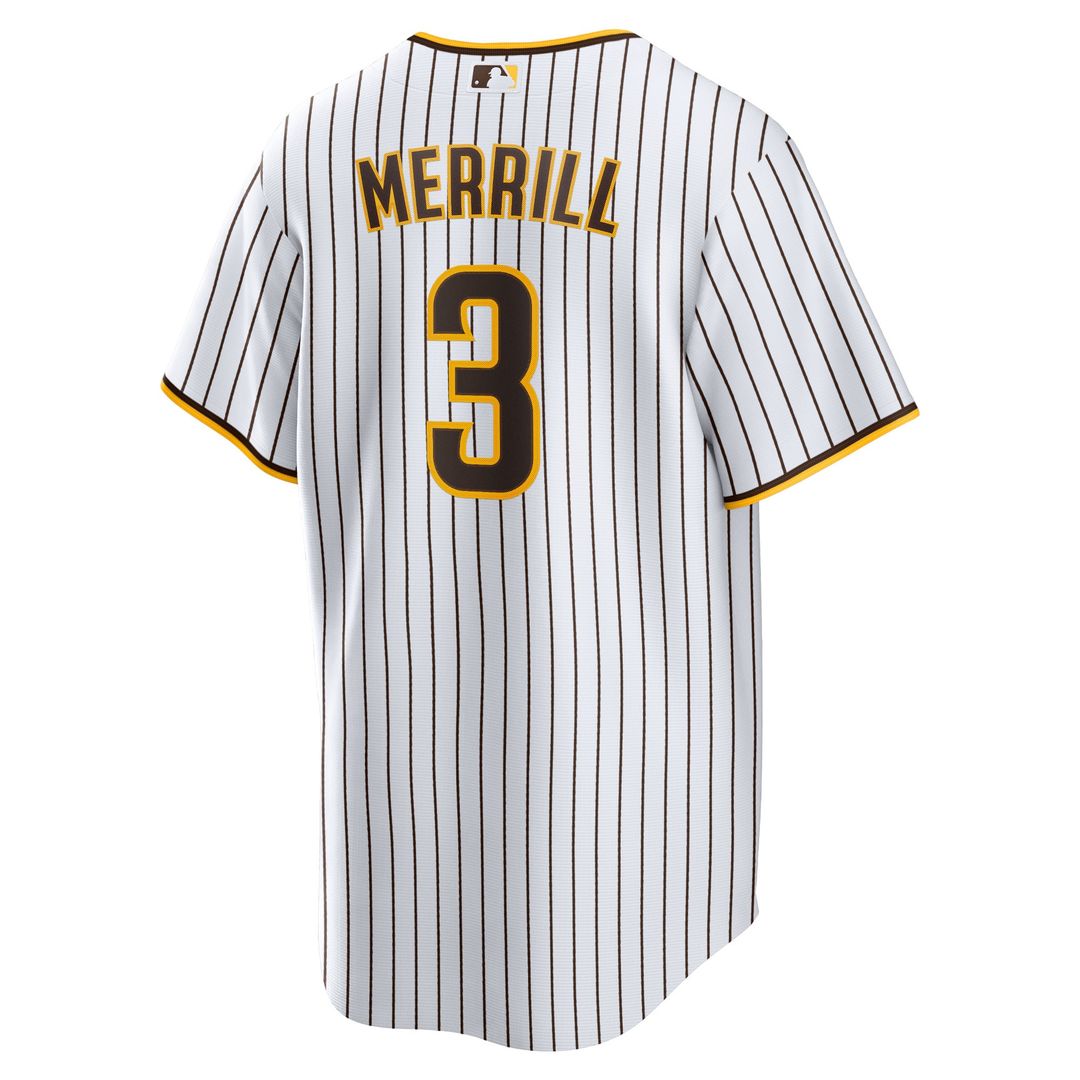 San Diego Padres Jackson Merrill Nike Home Replica Jersey - White MLB Team Jersey Baseball Fan Apparel