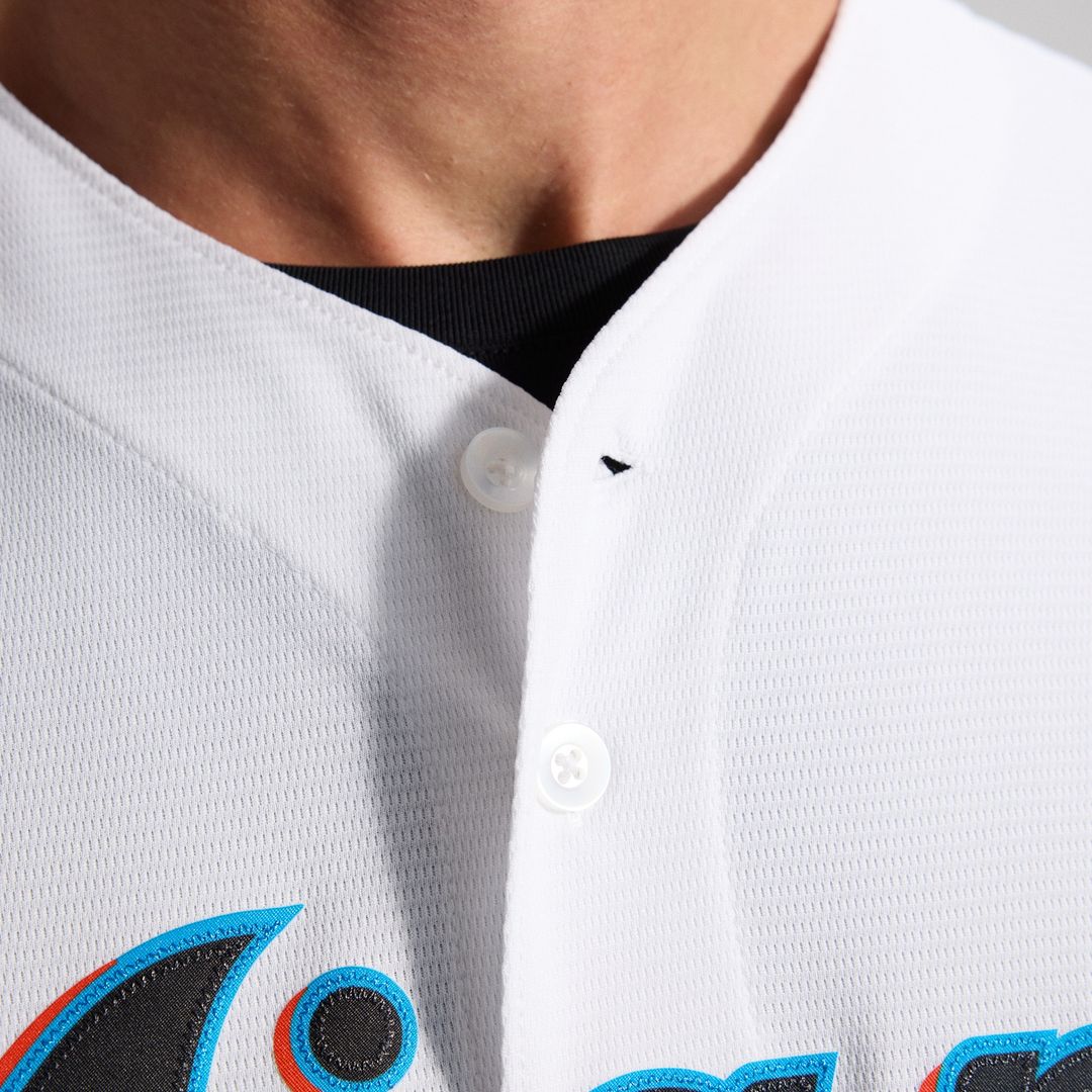 Miami Marlins Nike Home Replica Team Jersey - White MLB Team Jersey Baseball Fan Apparel