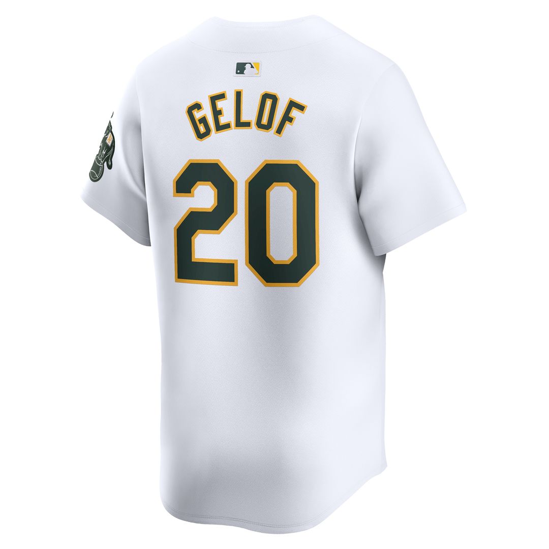 Athletics Zack Gelof Nike Home Limited Player Jersey - White MLB Team Jersey Baseball Fan Apparel