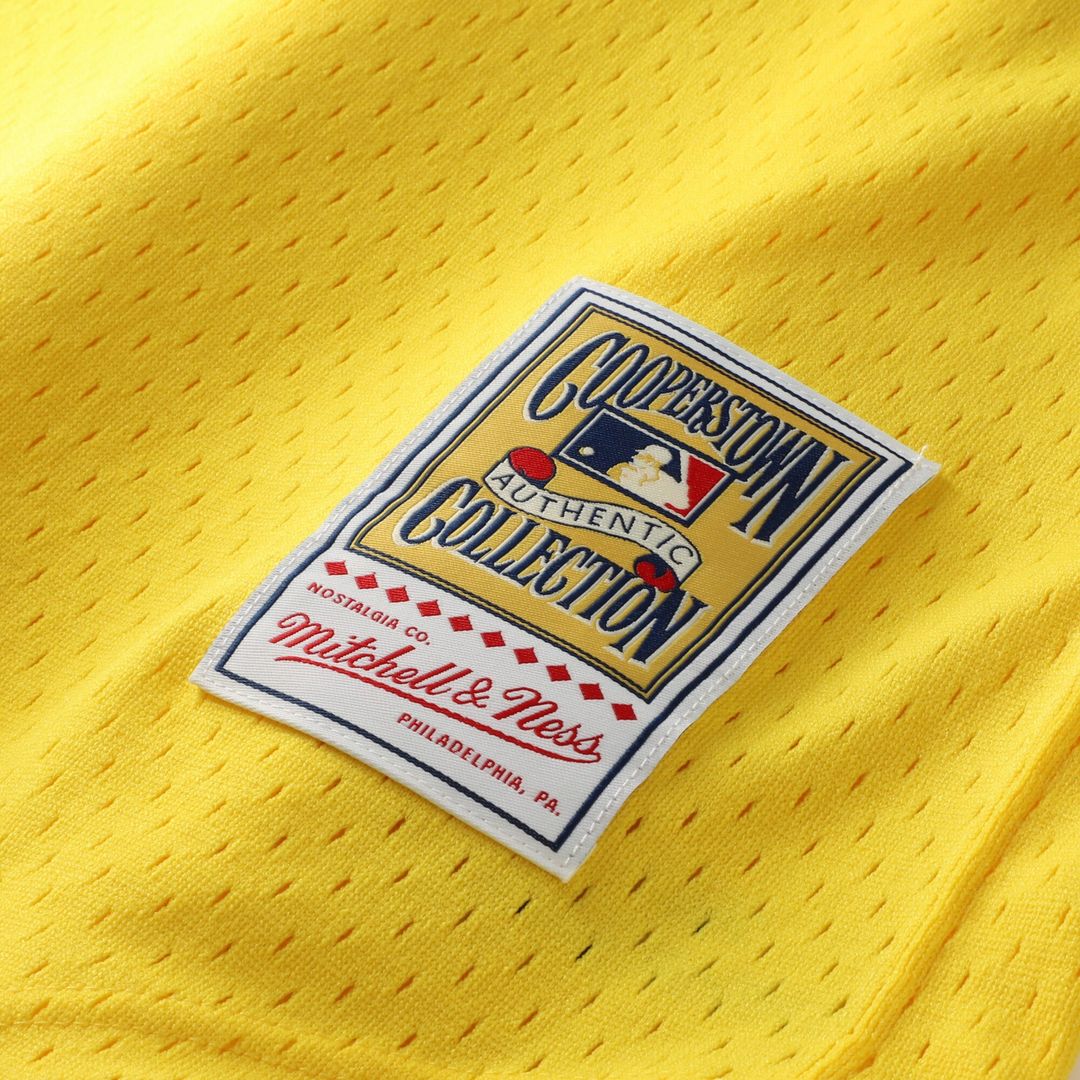 Athletics Rickey Henderson Mitchell & Ness Authentic Batting Practice Jersey - Yellow MLB Team Jersey Baseball Fan Apparel