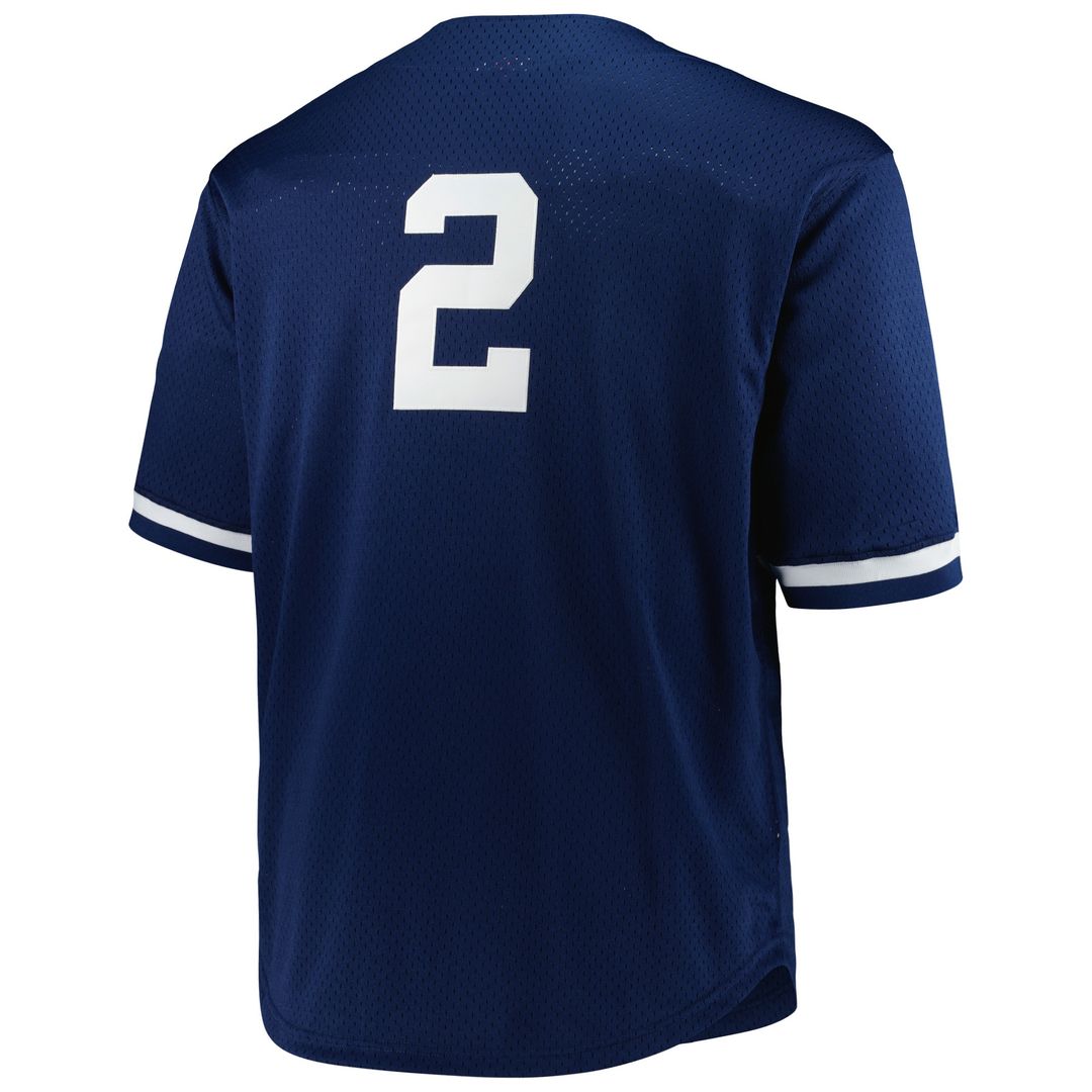 New York Yankees Derek Jeter Mitchell & Ness Big & Tall Cooperstown Mesh Batting Practice Jersey - Navy MLB Team Jersey Baseball Fan Apparel