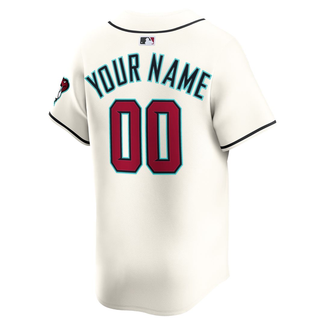Arizona Diamondbacks Nike Home Limited Custom Jersey - Cream MLB Team Jersey Baseball Fan Apparel