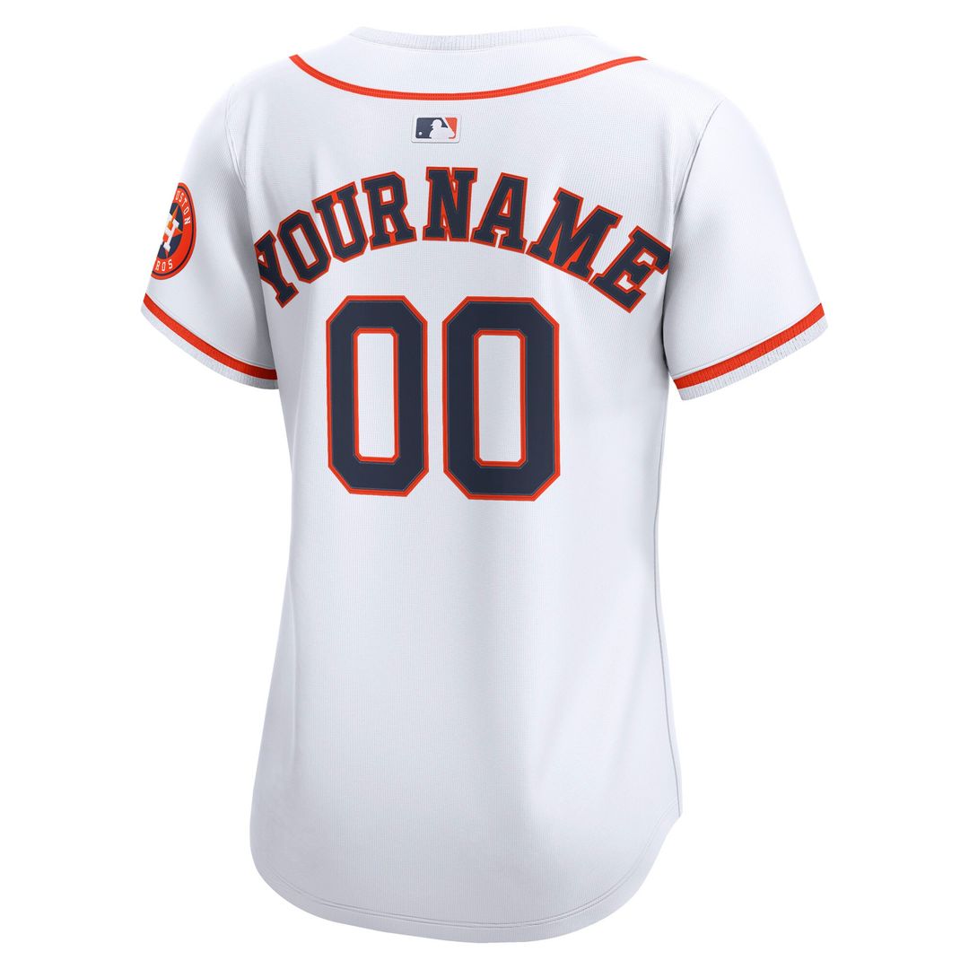 Houston Astros Nike Women's Home Limited Custom Jersey - White MLB Team Jersey Baseball Fan Apparel