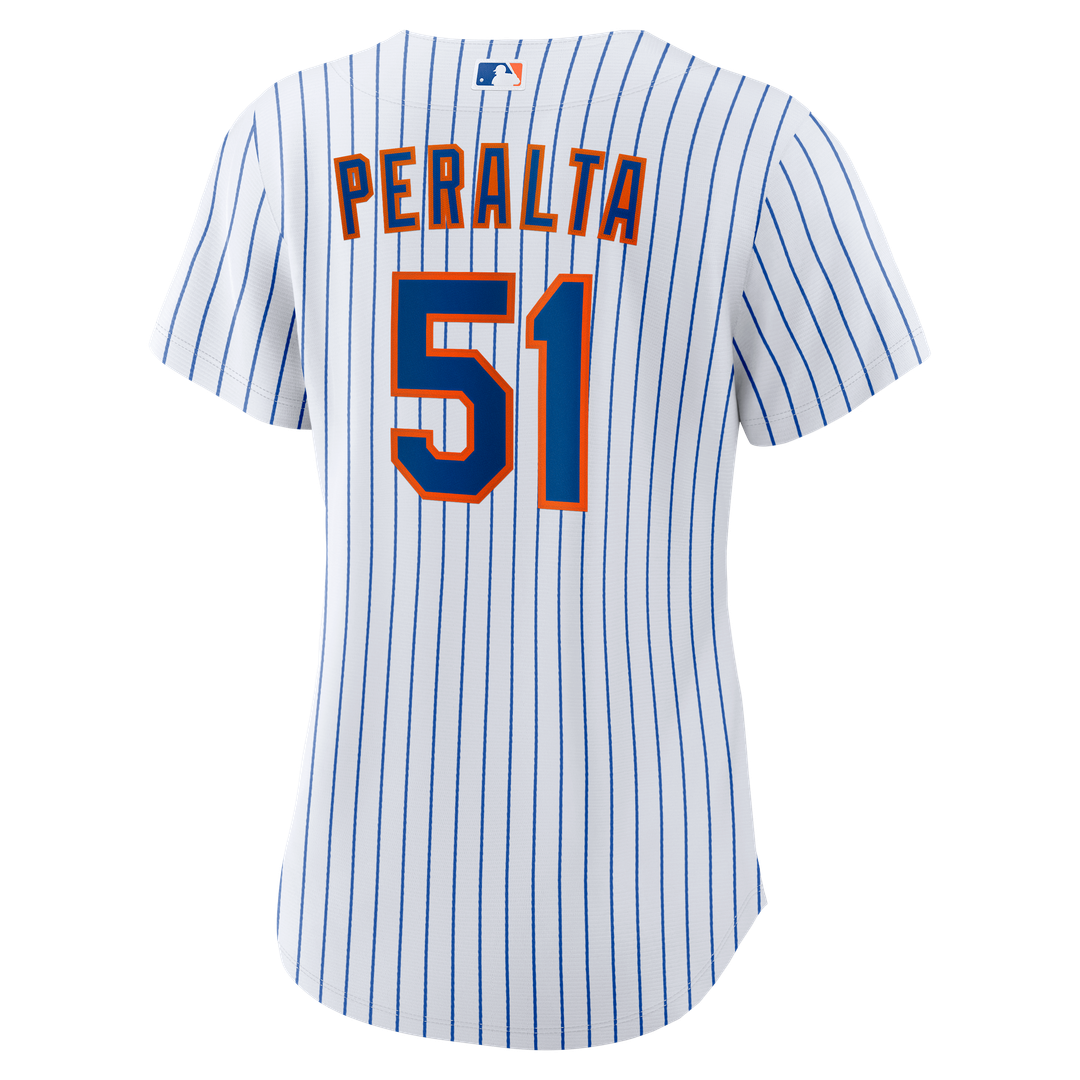 New York Mets Freddy Peralta Nike Women's Home Replica Jersey - White MLB Team Jersey Baseball Fan Apparel
