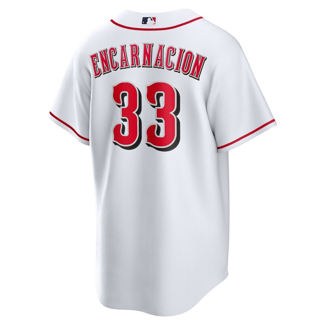 Cincinnati Reds Christian Encarnacion - Strand Nike Home Replica Jersey - White MLB Team Jersey Baseball Fan Apparel