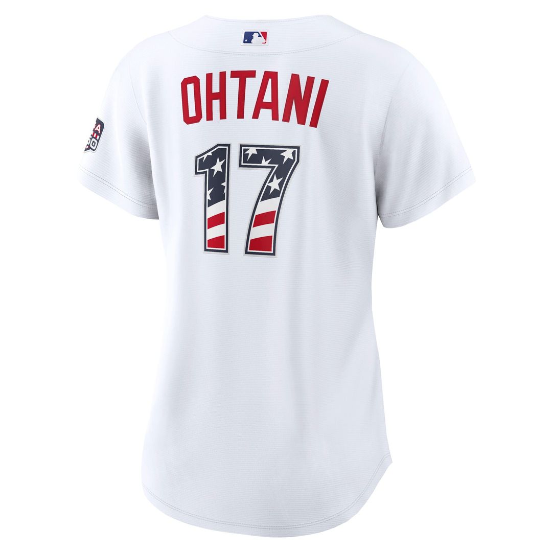 Los Angeles Dodgers Shohei Ohtani Nike Women's USA 250 Fourth of July Home Stadium Jersey - White MLB Team Jersey Baseball Fan Apparel
