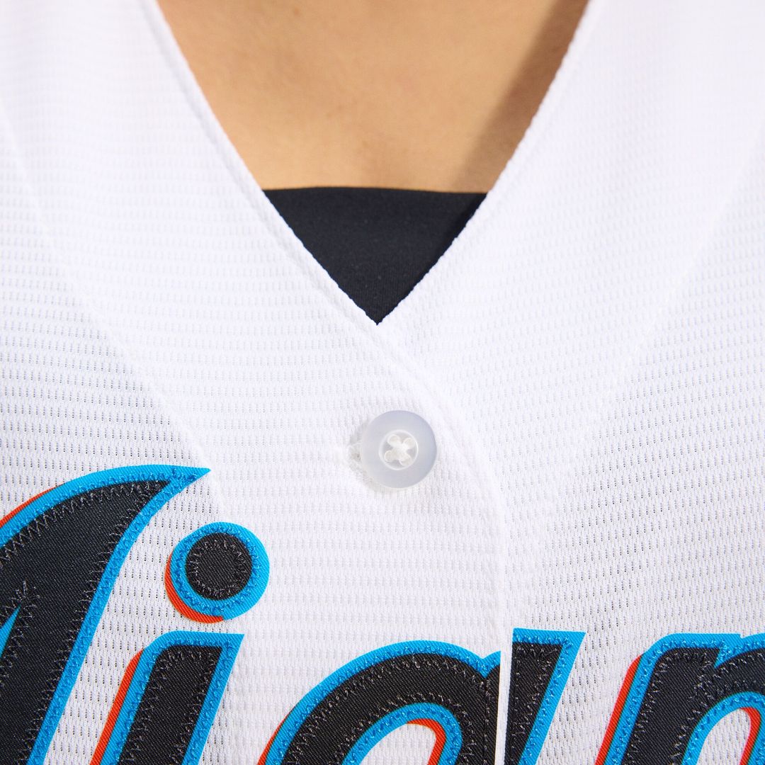 Miami Marlins Nike Women's Replica Team Jersey - White MLB Team Jersey Baseball Fan Apparel