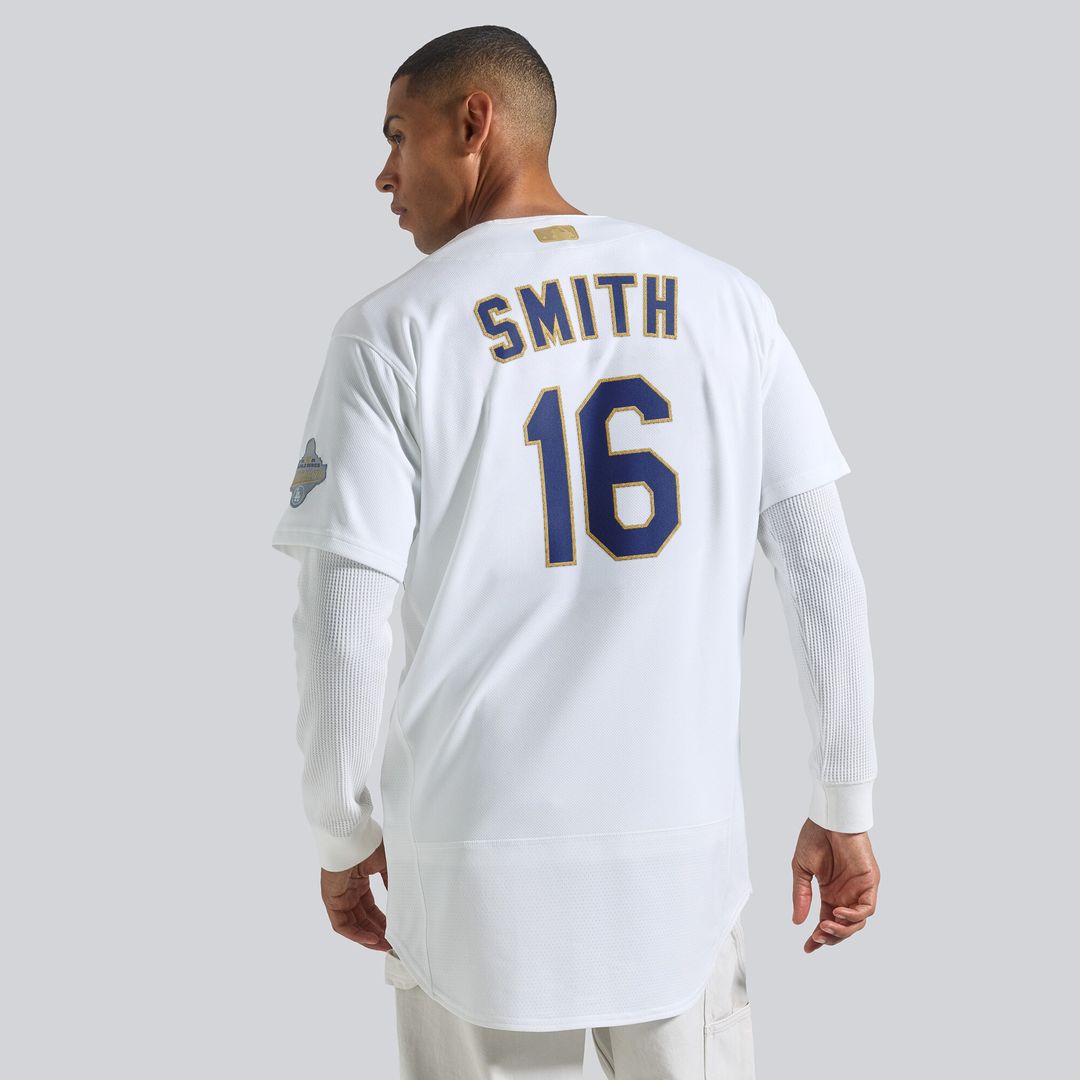 Los Angeles Dodgers Will Smith Nike 2026 Gold Collection Authentic Jersey - White MLB Team Jersey Baseball Fan Apparel