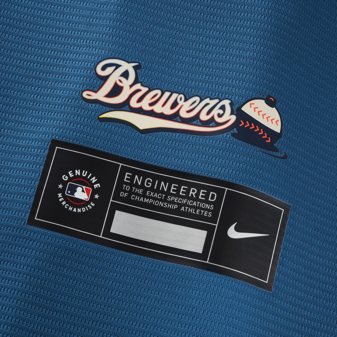 Milwaukee Brewers Brandon Woodruff Nike 2026 City Connect Stadium Jersey - Mineral Blue MLB Team Jersey Baseball Fan Apparel