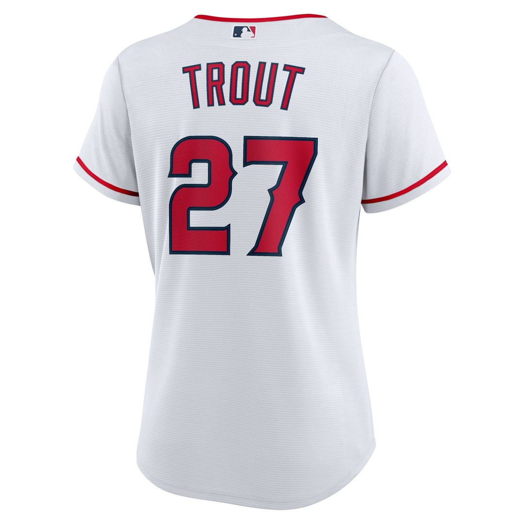 Los Angeles Angels Mike Trout Nike Women's Home Replica Player Jersey - White MLB Team Jersey Baseball Fan Apparel
