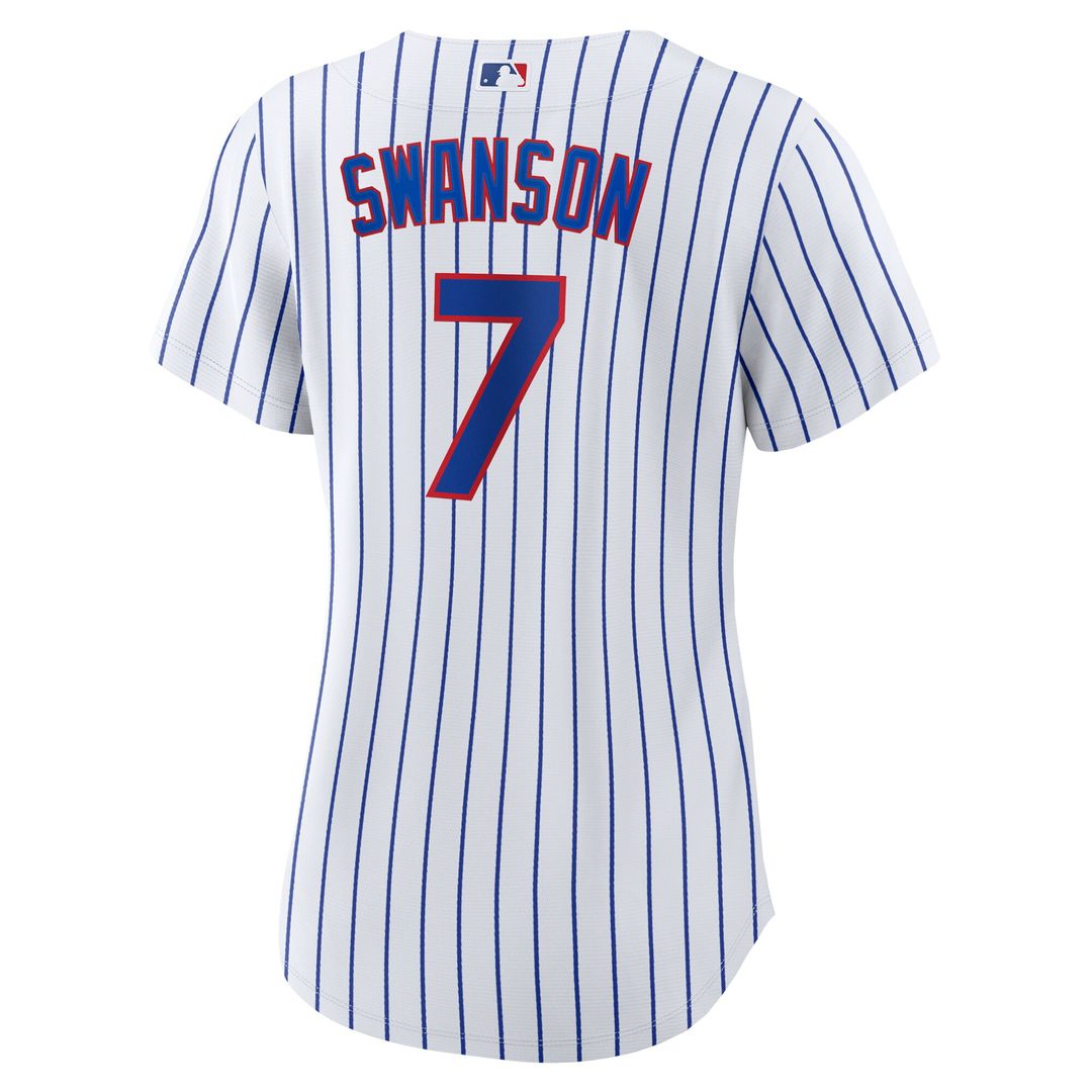 Chicago Cubs Dansby Swanson Nike Women's Home Replica Player Jersey - White/Royal MLB Team Jersey Baseball Fan Apparel