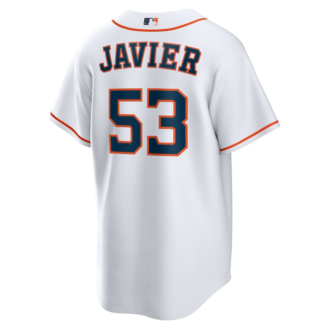 Houston Astros Cristian Javier Nike Home Replica Jersey - White MLB Team Jersey Baseball Fan Apparel