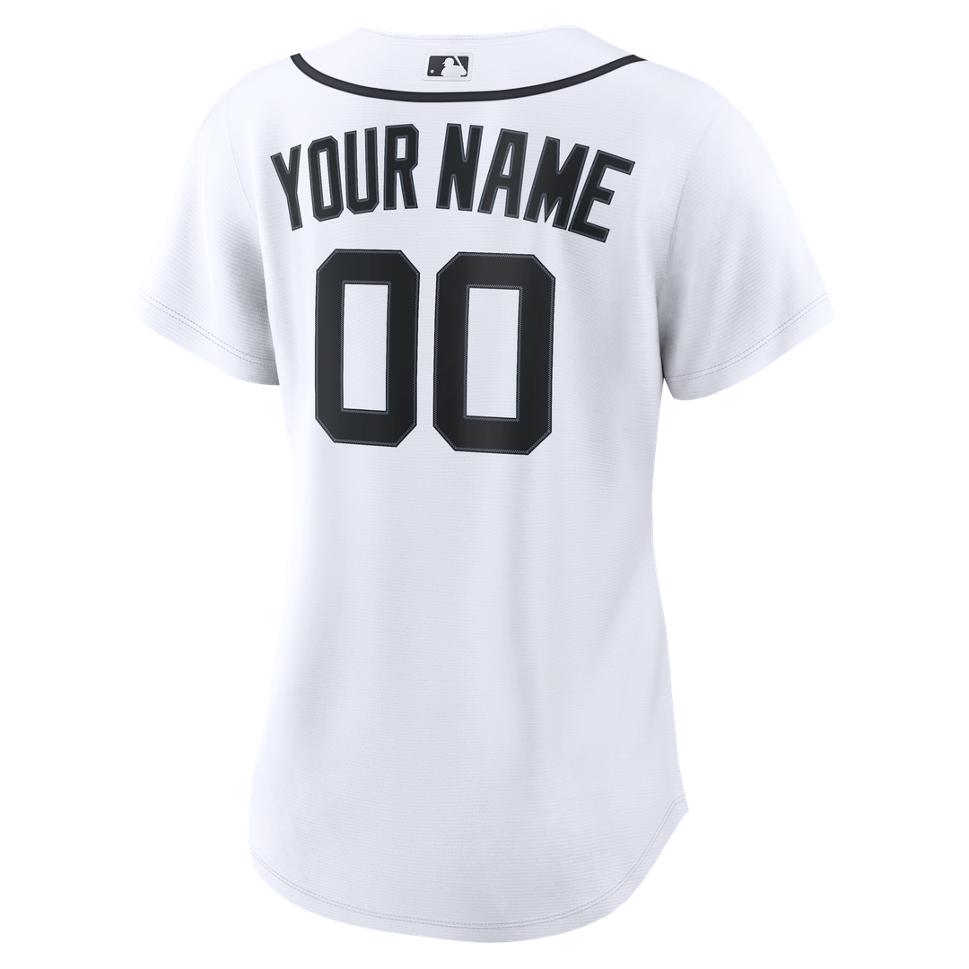 Detroit Tigers Nike Women's Home Replica Custom Jersey - White MLB Team Jersey Baseball Fan Apparel
