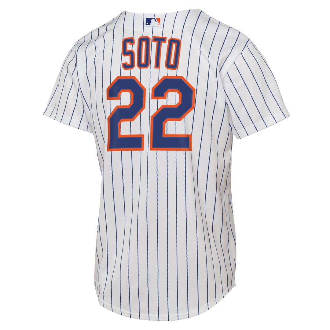New York Mets Juan Soto Nike Youth Home Replica Player Jersey - White MLB Team Jersey Baseball Fan Apparel