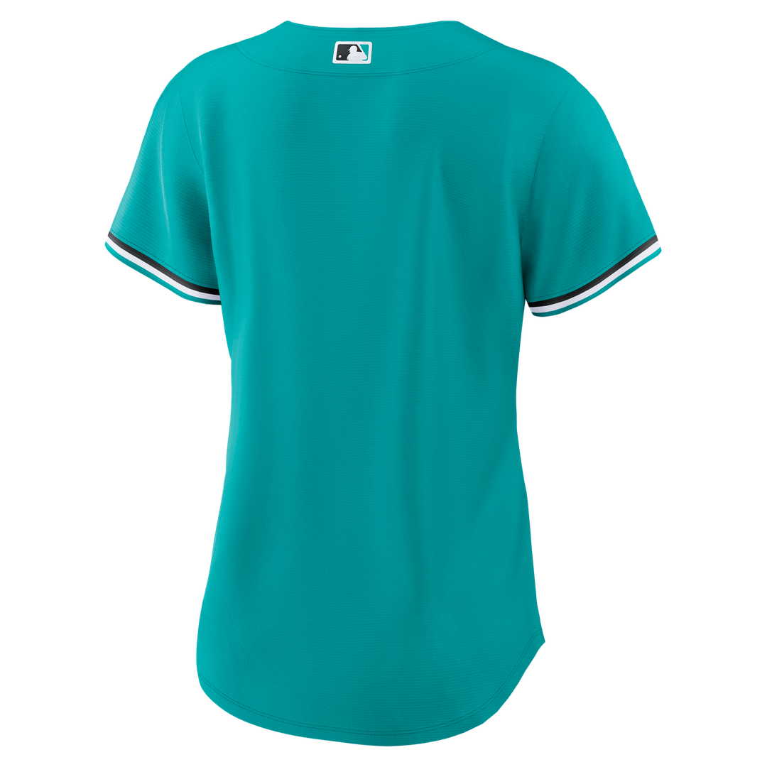 Miami Marlins Nike Women's Alternate Replica Jersey - Teal MLB Team Jersey Baseball Fan Apparel