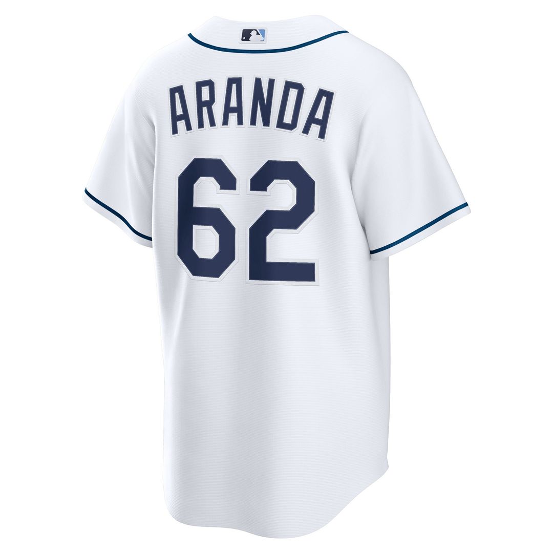 Tampa Bay Rays Jonathan Aranda Nike Home Replica Jersey - White MLB Team Jersey Baseball Fan Apparel