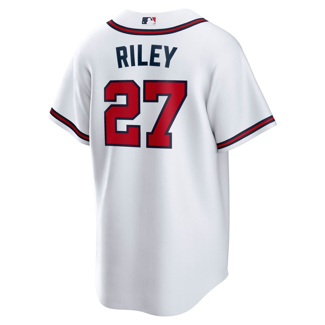 Atlanta Braves Austin Riley Nike Home Replica Player Jersey - White MLB Team Jersey Baseball Fan Apparel