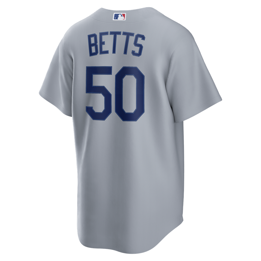 Los Angeles Dodgers Mookie Betts Nike Road Replica Jersey - Gray MLB Team Jersey Baseball Fan Apparel