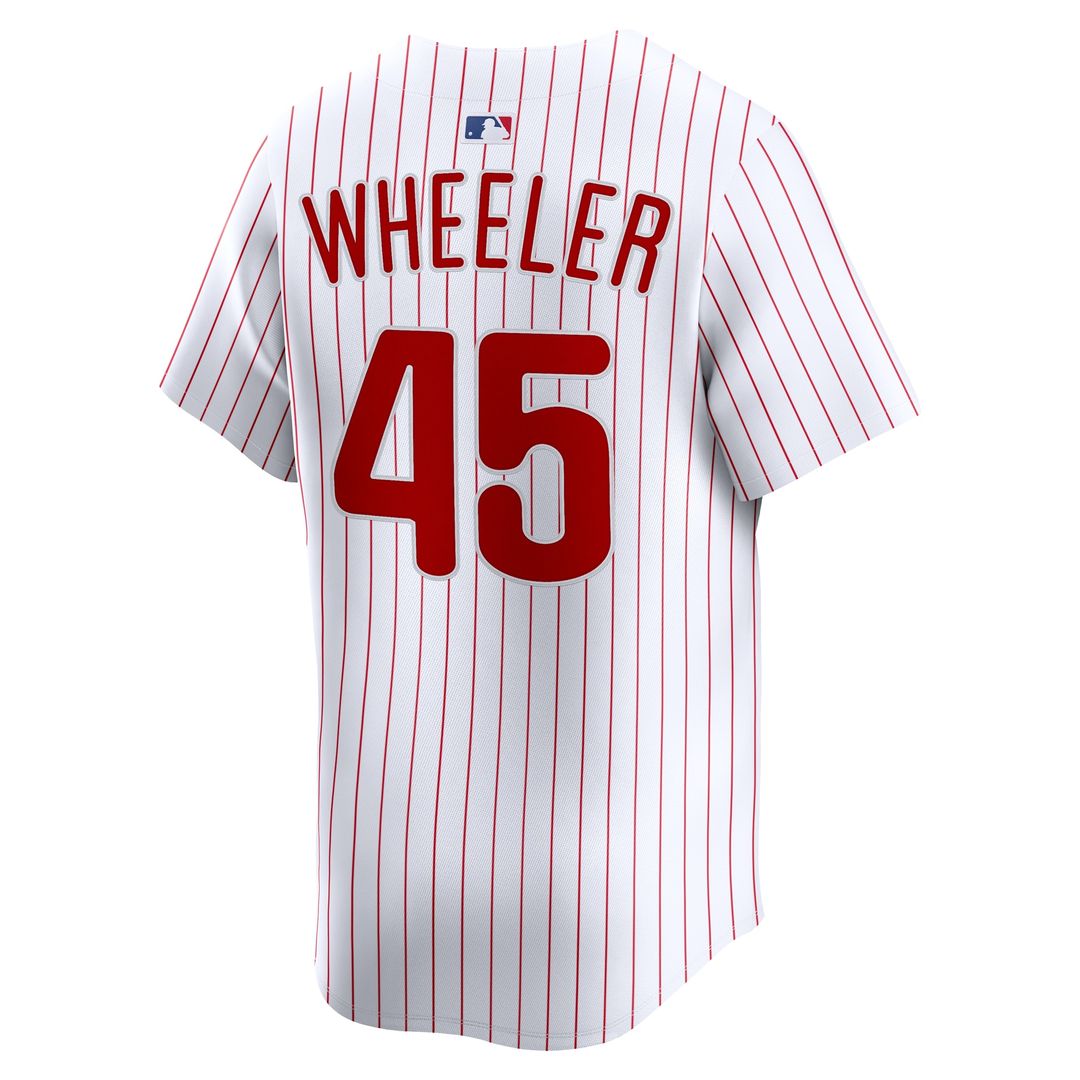 Philadelphia Phillies Zack Wheeler Nike Home Limited Player Jersey - White MLB Team Jersey Baseball Fan Apparel